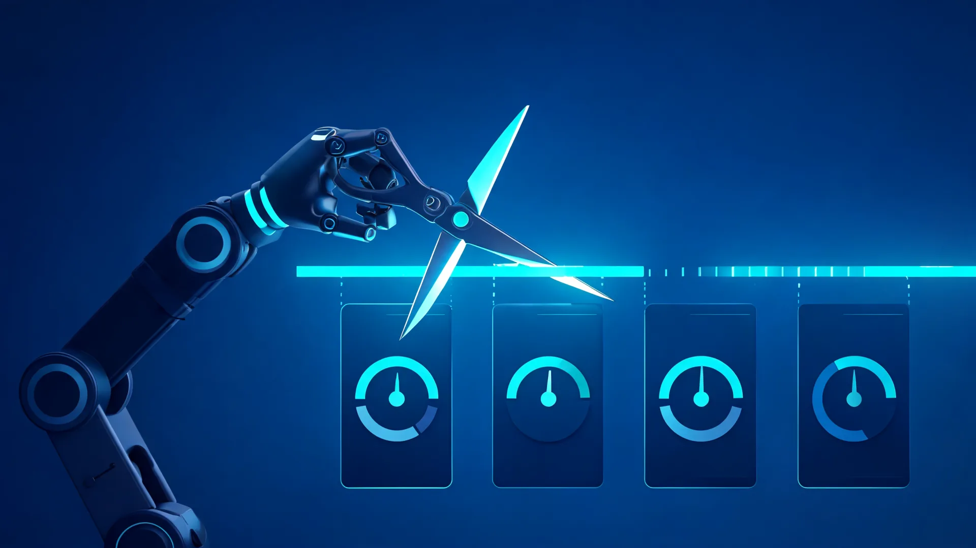 Video timeline with silent gaps marked for removal