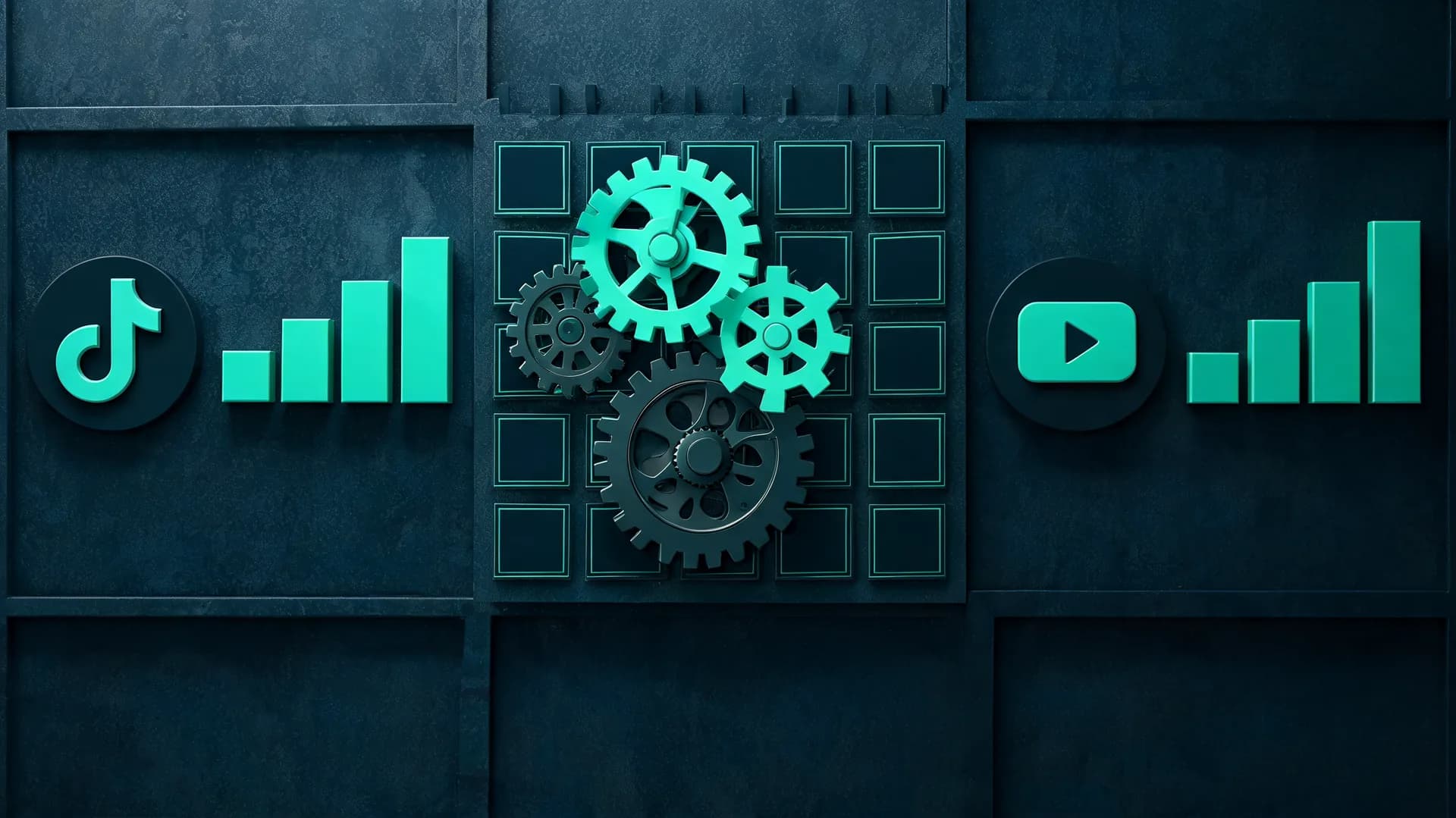 Best time to post on YouTube and TikTok — scheduling calendar with engagement heatmap and clock icons