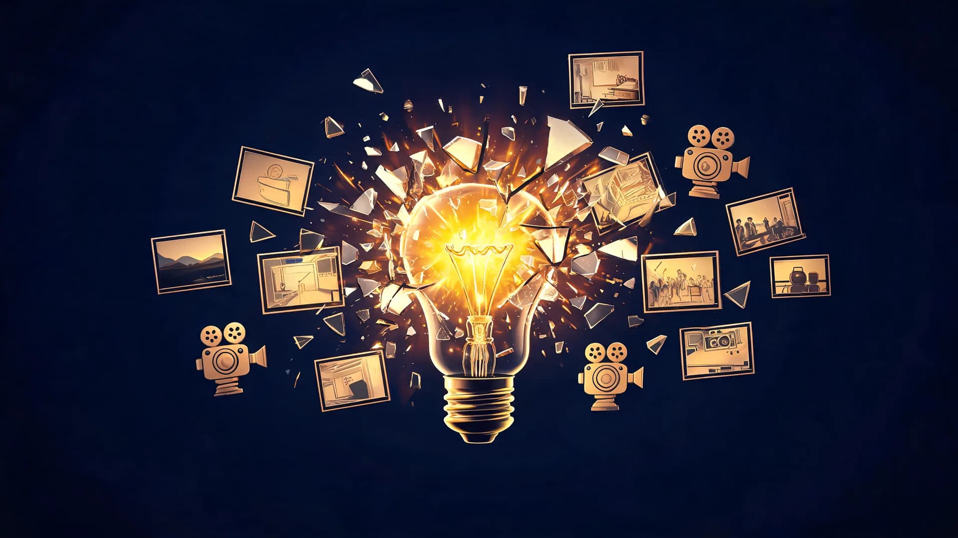 Video idea generator with YouTube and TikTok concept cards for content planning