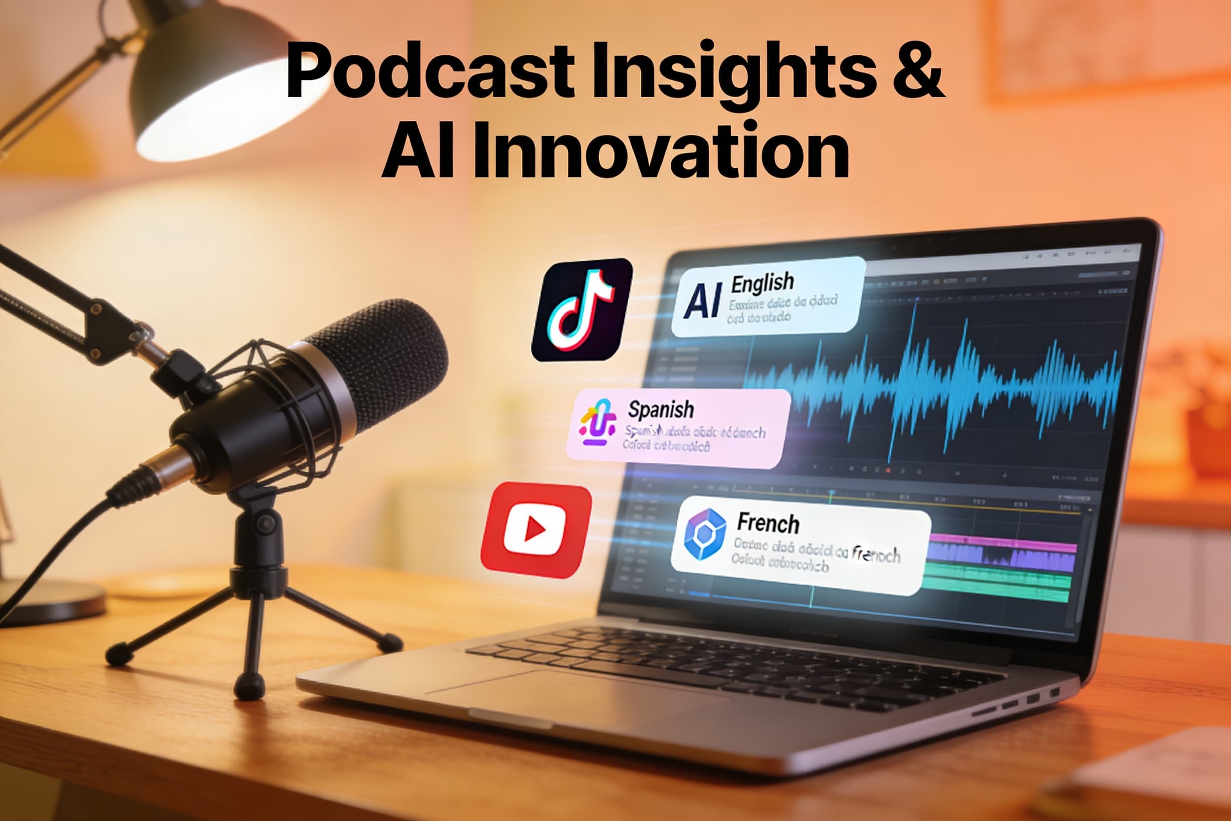 Episodio di podcast trasformato in dieci clip TikTok tramite un workflow IA di repurposing