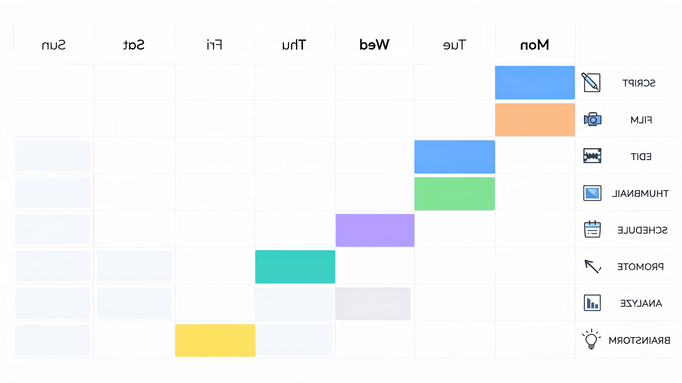 Weekly Shorts Content Calendar Template supporting visual 3