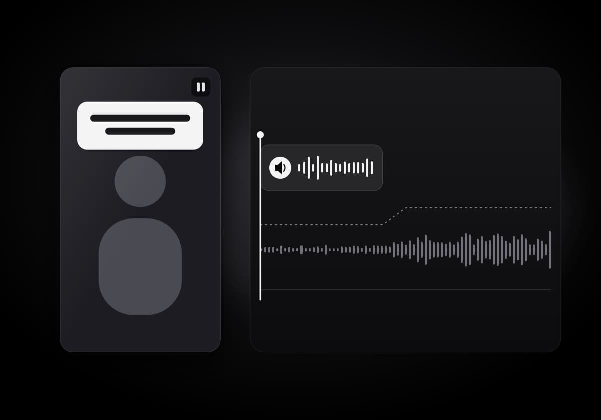 A vertical clip holding its first frame under a hook caption while an AI voice reads the hook and the original sound dips under it, then comes back