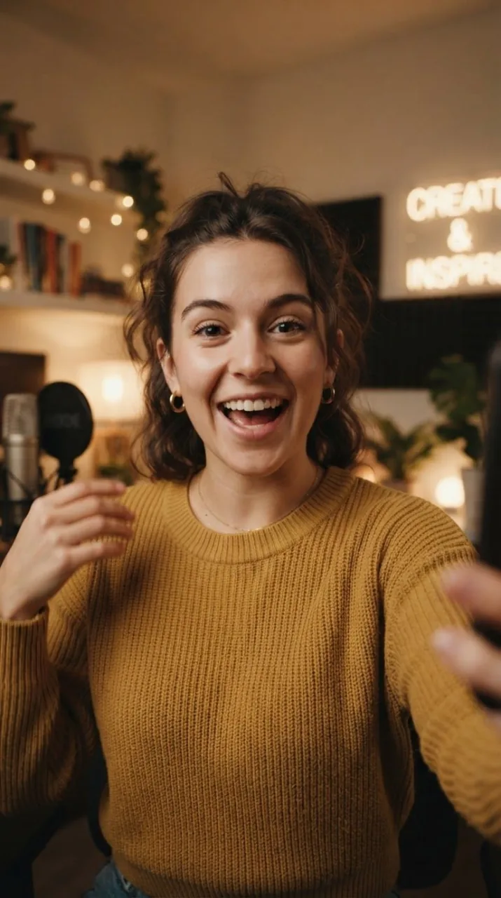 Bold custom font used for captions on a vertical video